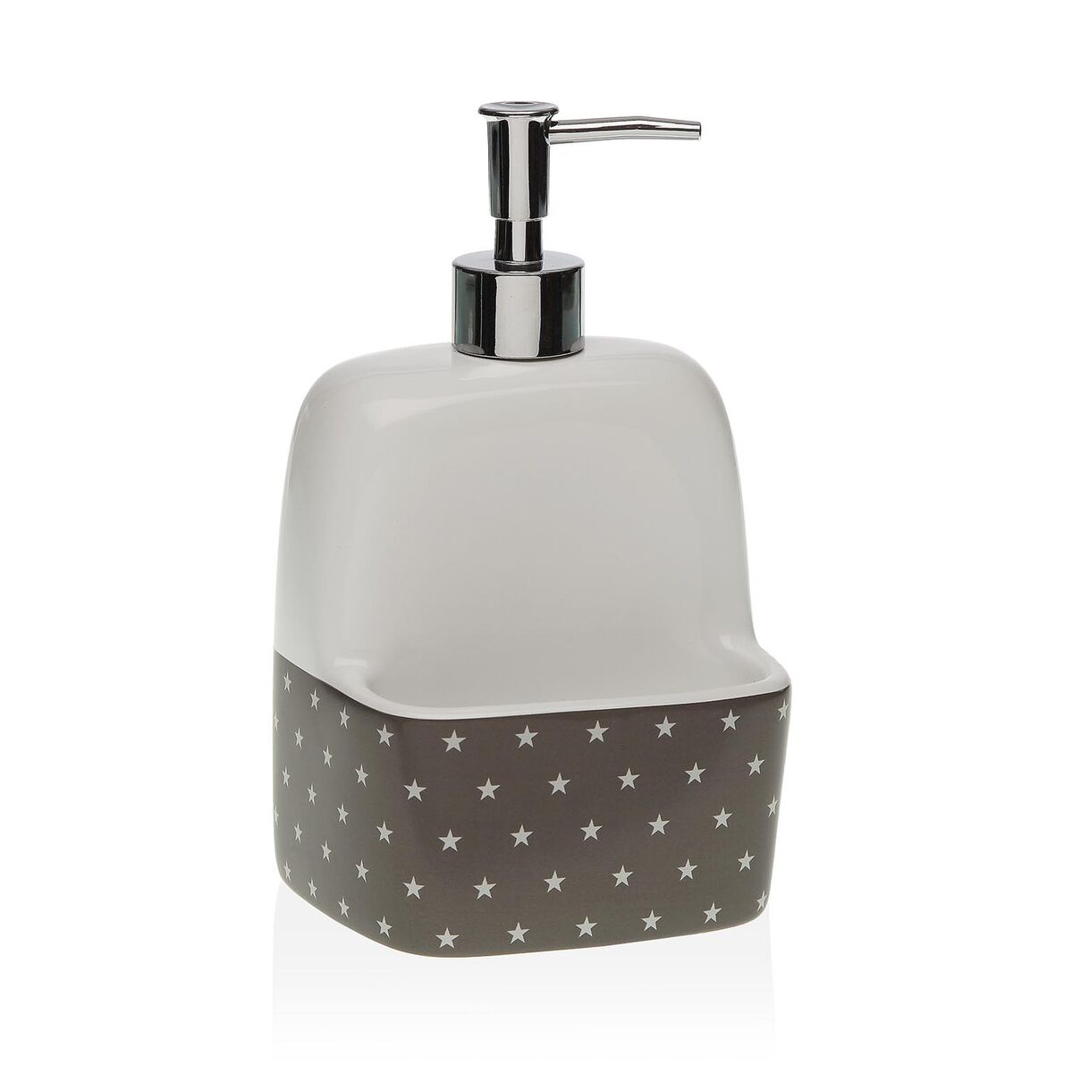 Dispensador de Sabão Versa Stars Soft Cerâmica ABS Dolomite 11 x 20,5 x 11 cm
