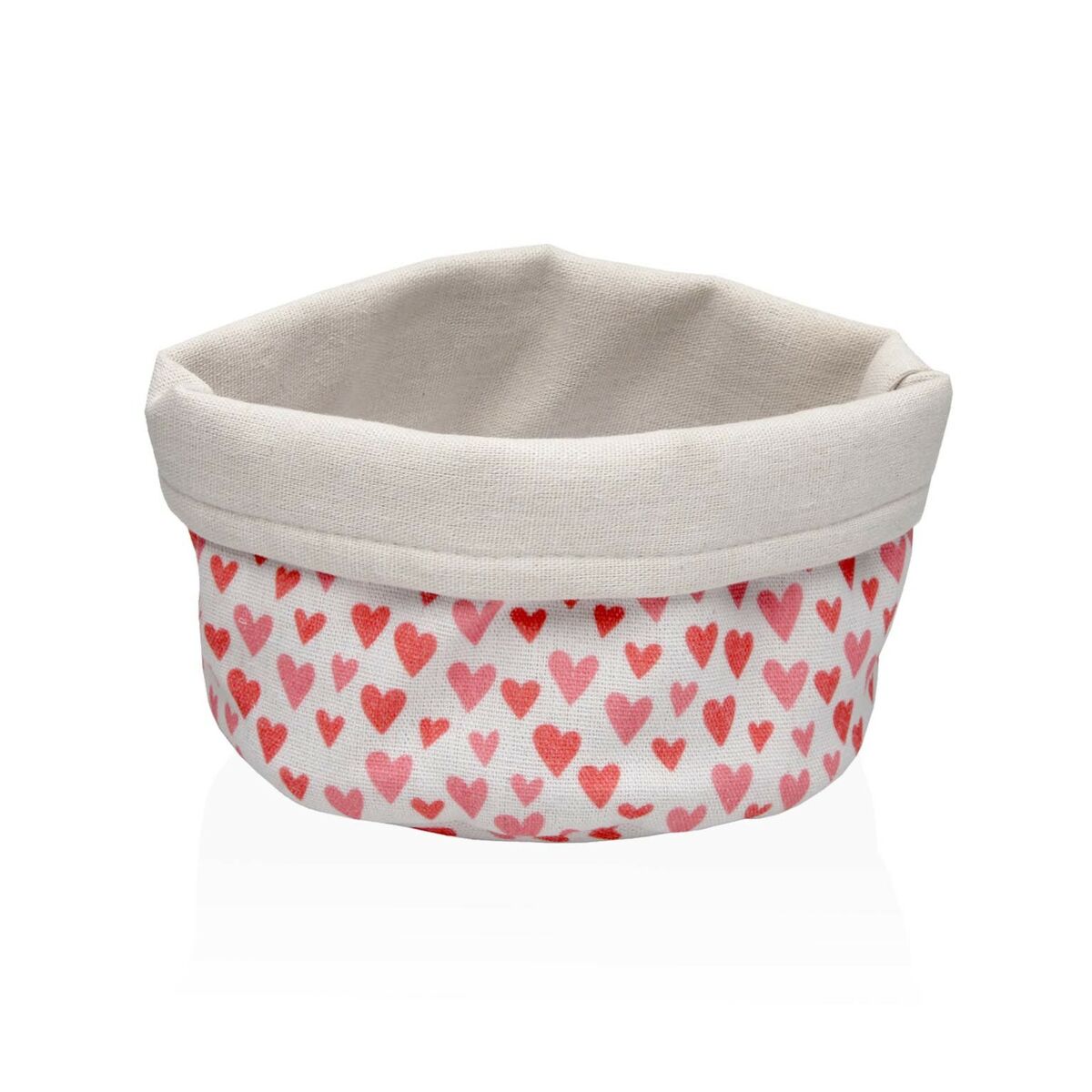 Cesta do Pão Versa Amore Corações 14 x 10 x 17 cm