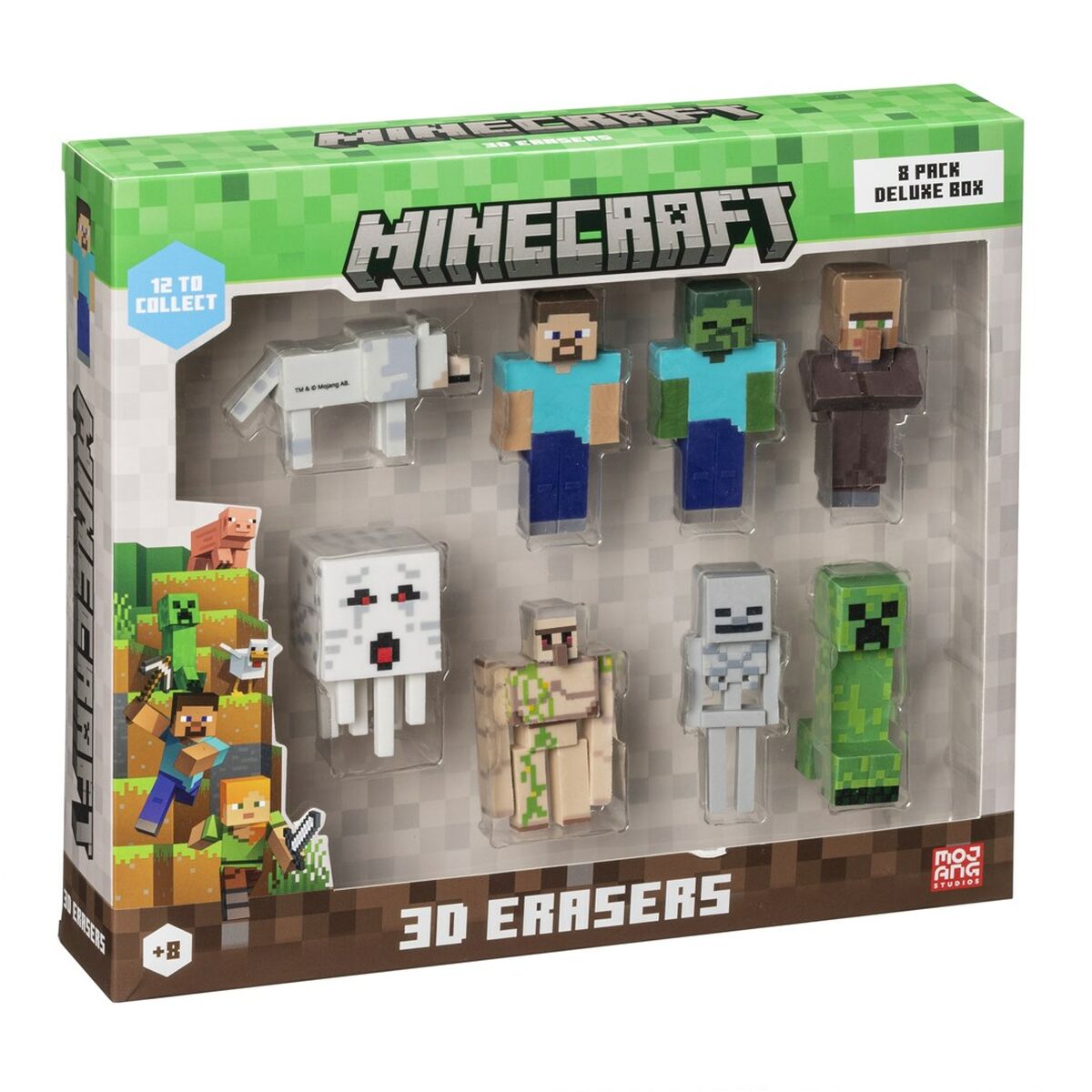 Conjunto de borrachas 3D PMI Kids World MC4070A 8 Peças