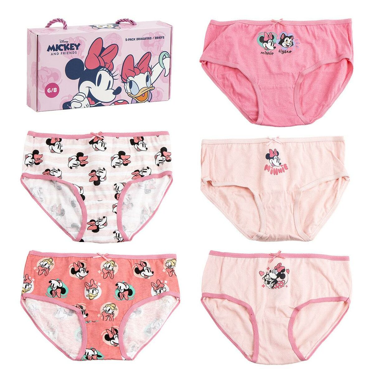 Conjunto de Cuecas para Menina Minnie Mouse Multicolor 5 Unidades