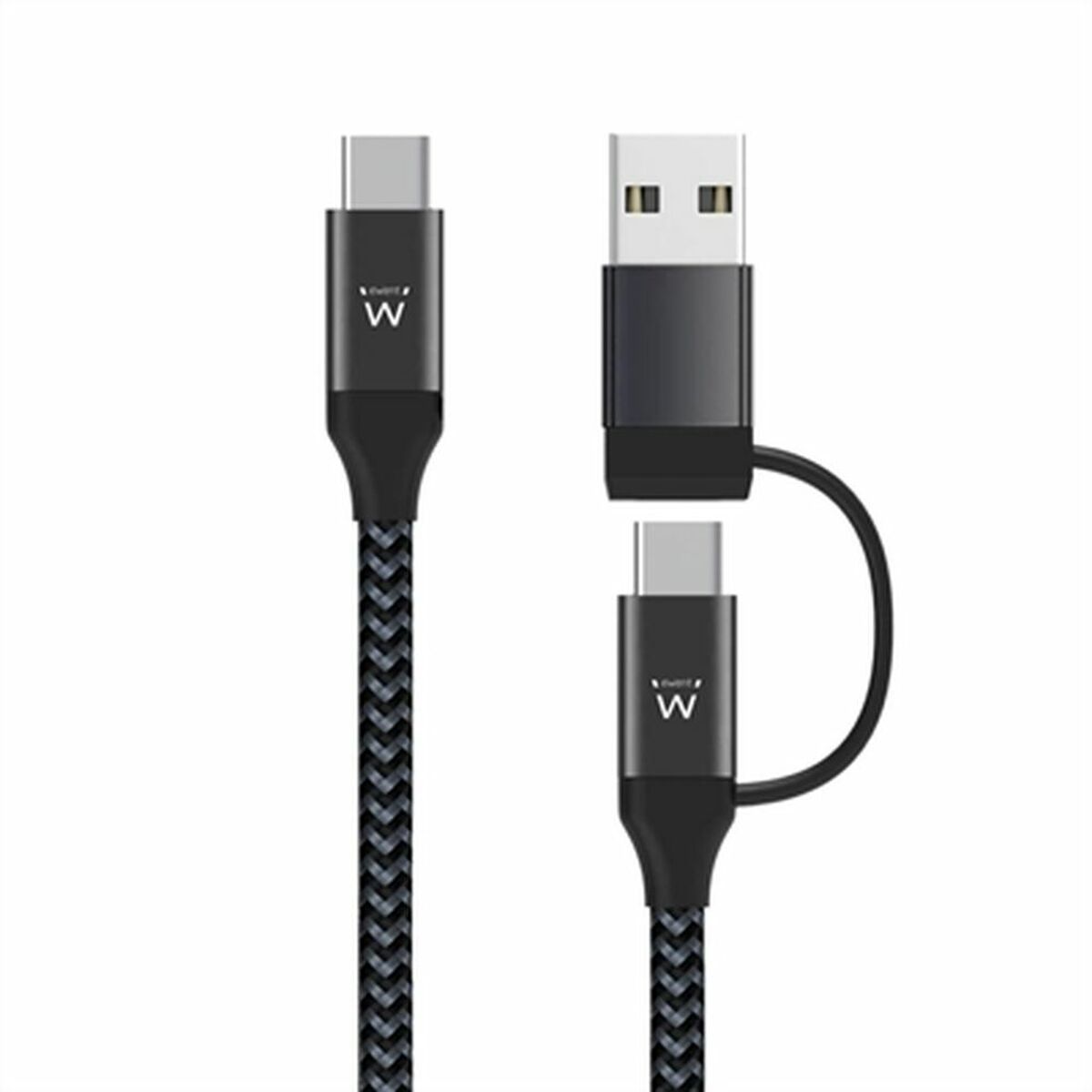 Cabo Carregador USB Ewent EW9918 Preto 1 m (1 Unidade)