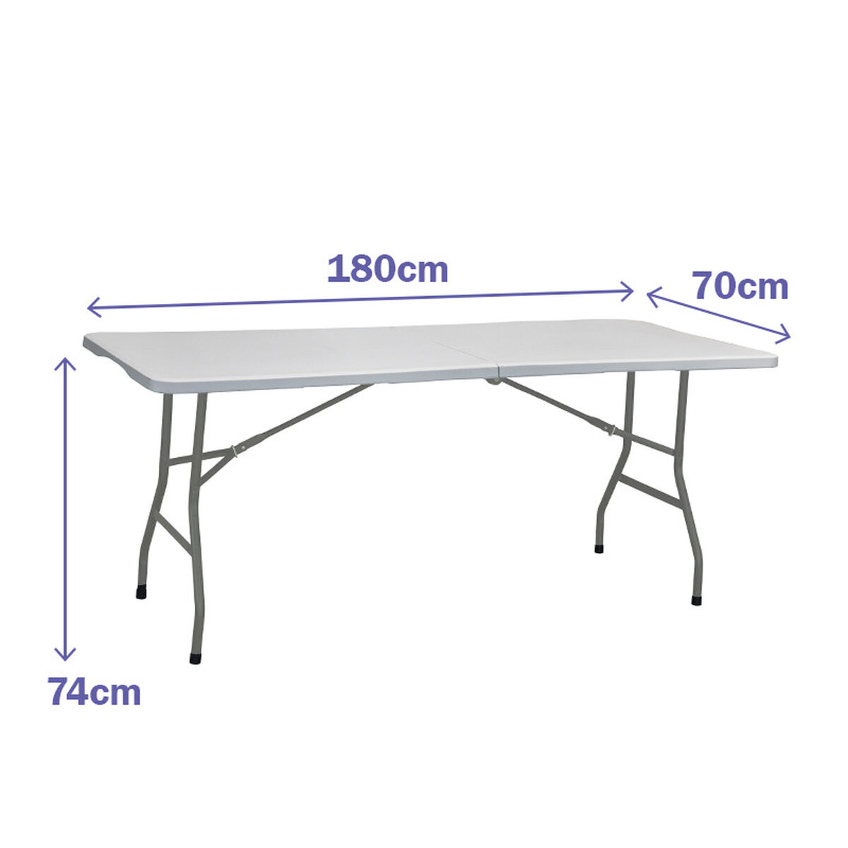 Mesa Dobrável Marbueno Cinzento 70 x 74 x 180 cm