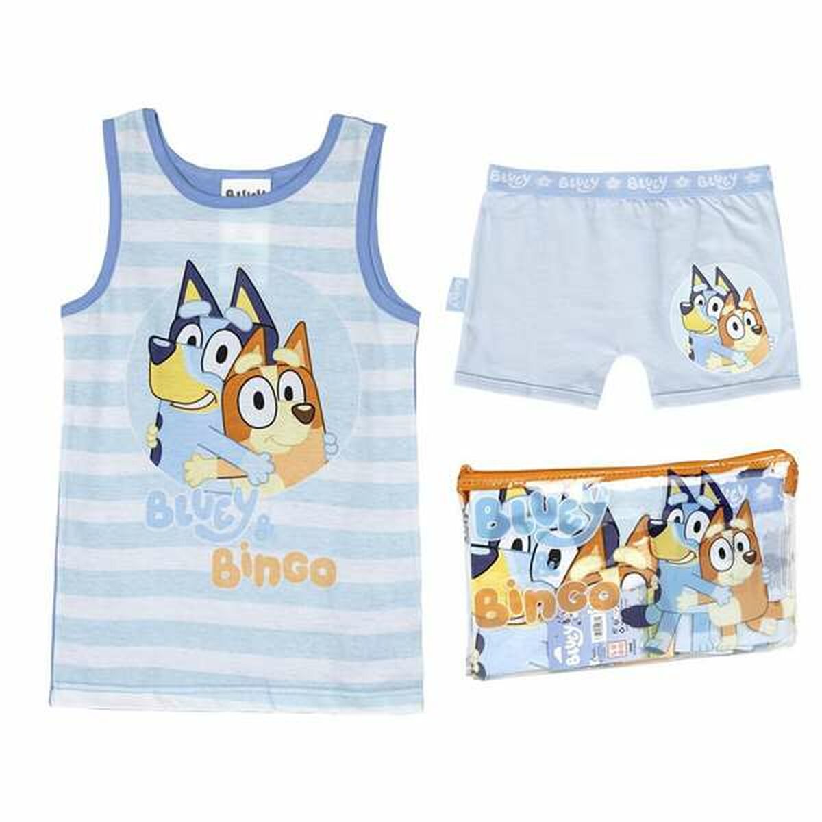 Pijama Infantil Bluey Azul Claro (3 Anos)
