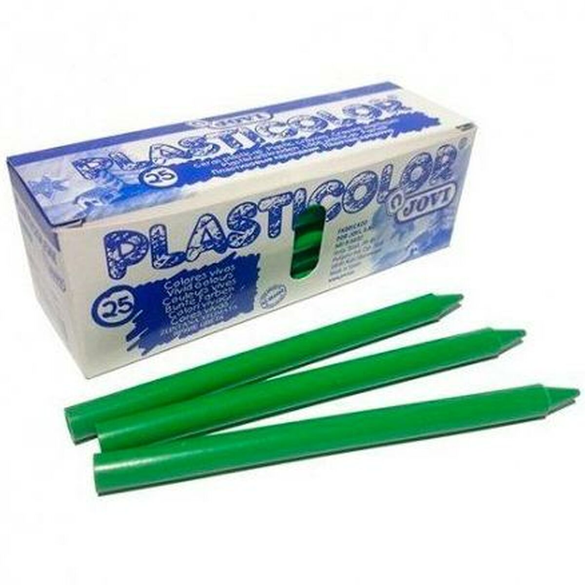 Ceras de cores Jovi Plasticolor Verde Claro (25 Unidades)
