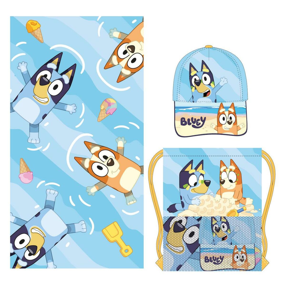 Toalha de banho Bluey Azul