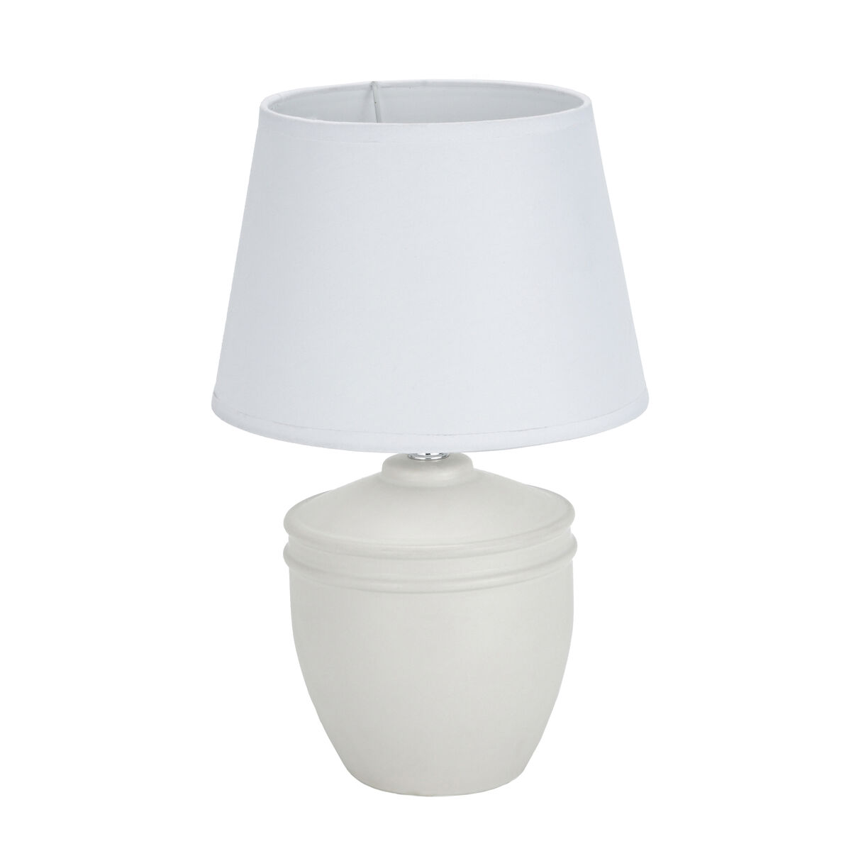 Lâmpada de mesa Versa Aurelia Branco Algodão Cerâmica 40 W 20 x 31,5 cm