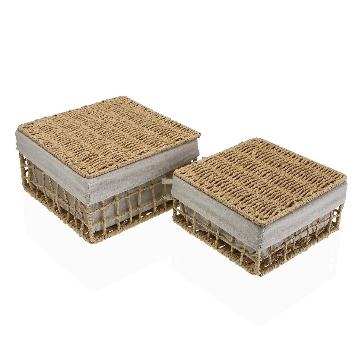 Cesto da Roupa Versa Nadir Castanho Algas marinhas 23 x 12,5 x 23 cm