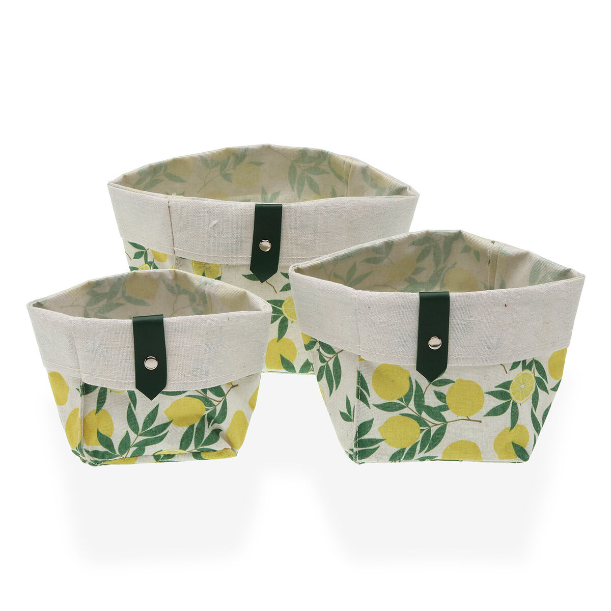 Conjunto de Cestas Versa 14 x 14 x 14 cm Limão