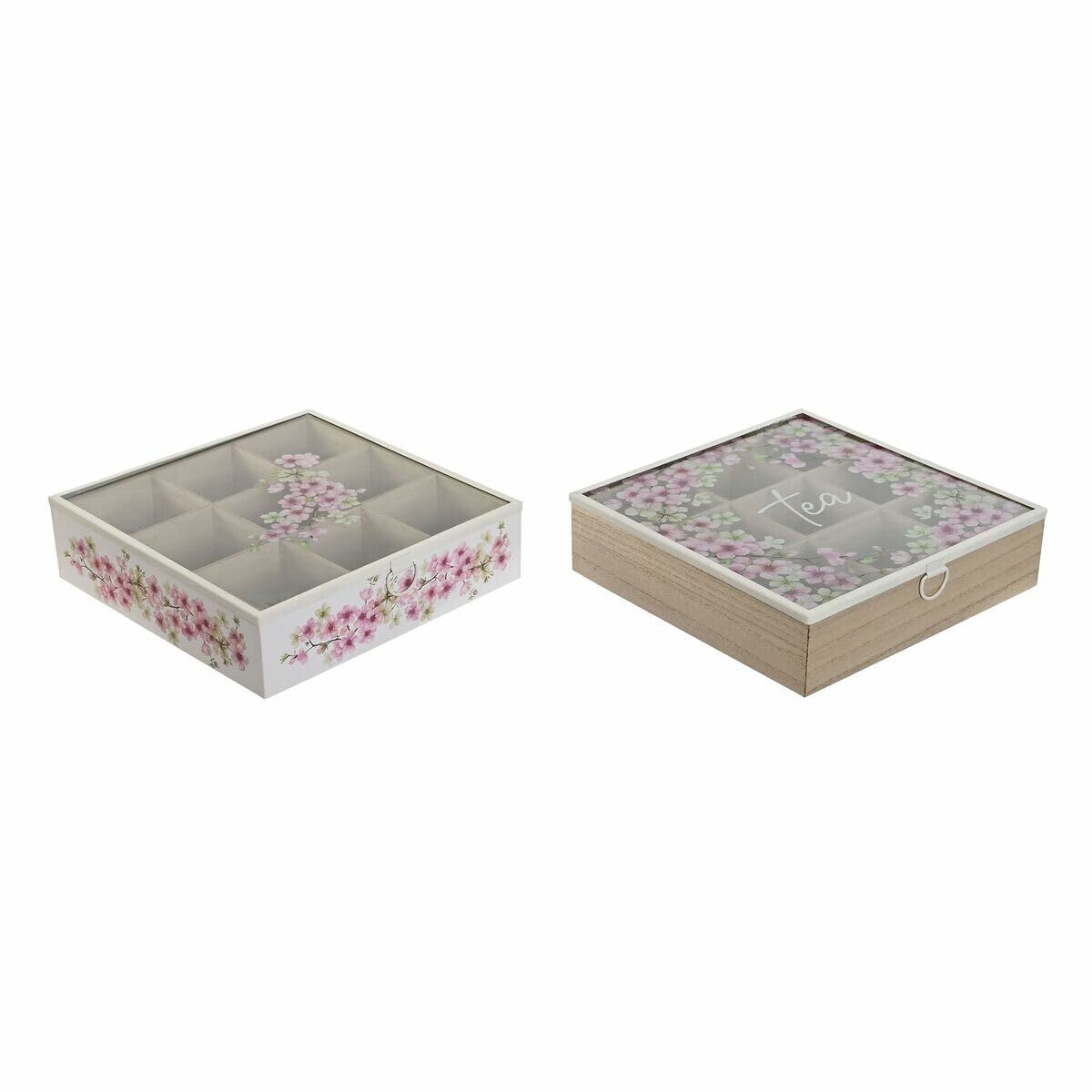 Caixa para Infusões Home ESPRIT Multicolor 2 Unidades