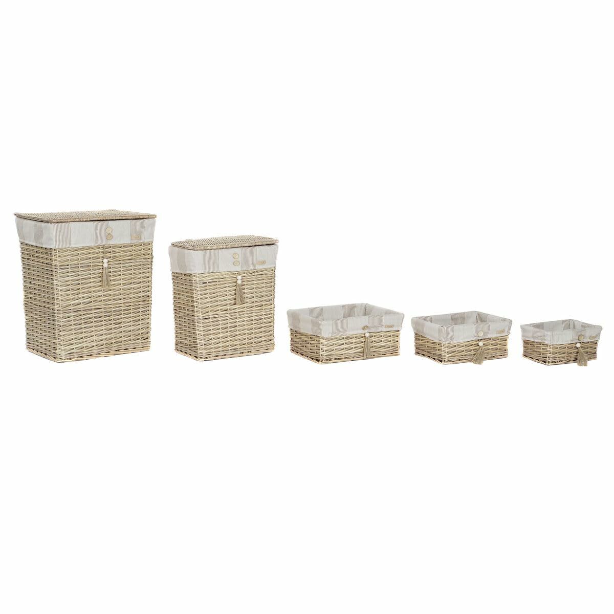 Cesto de Roupa Suja Home ESPRIT Multicolor 5 Peças