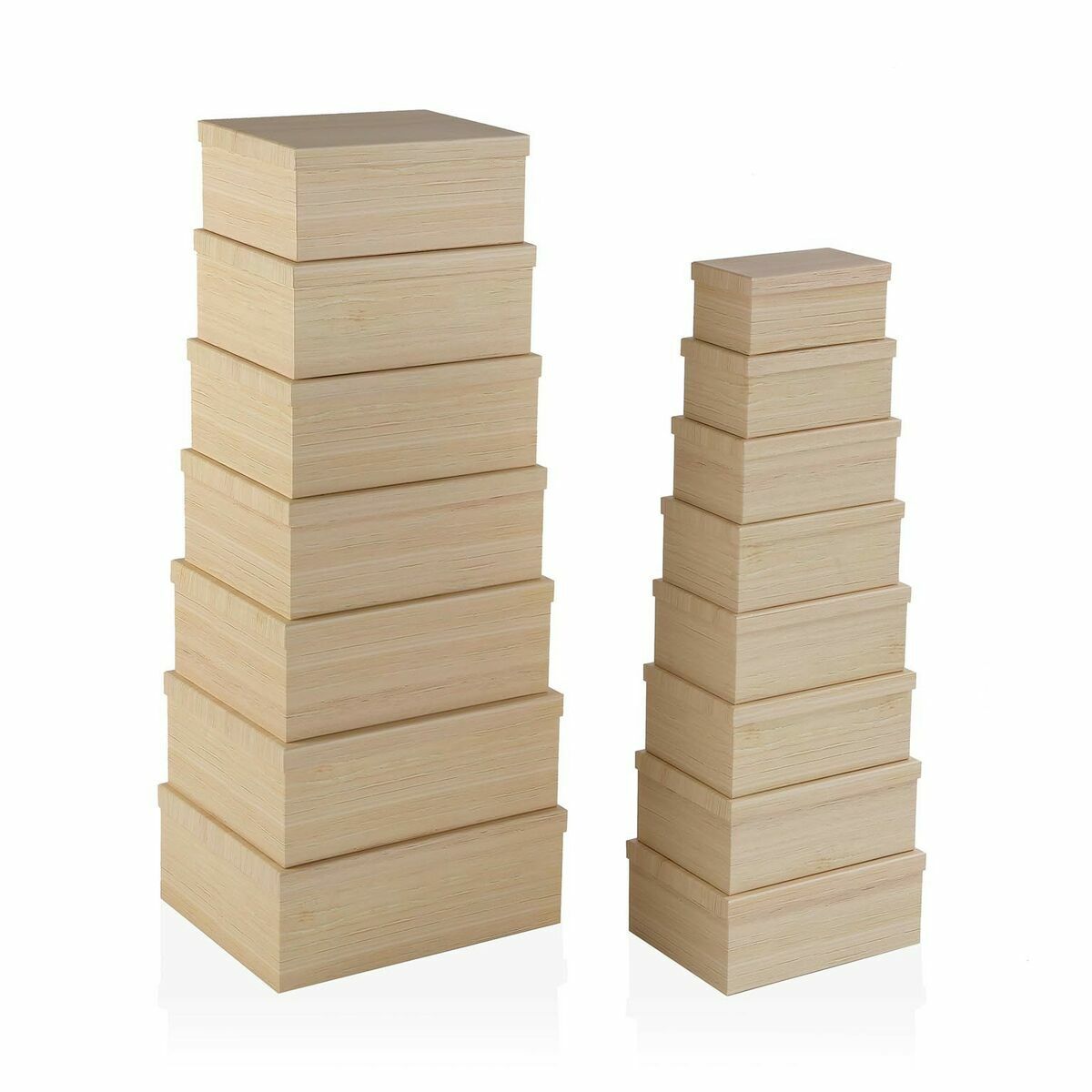 Conjunto de Caixas de Organização Empilháveis Versa Multicolor Cartão 15 Peças