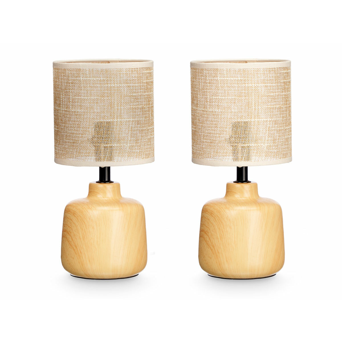 Lâmpada de mesa Gift Decor Castanho 60 W 2 Unidades
