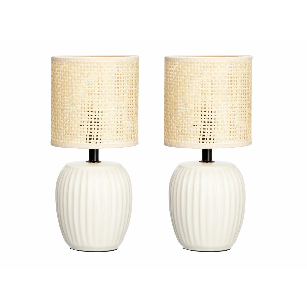Lâmpada de mesa Gift Decor Branco 60 W 2 Unidades