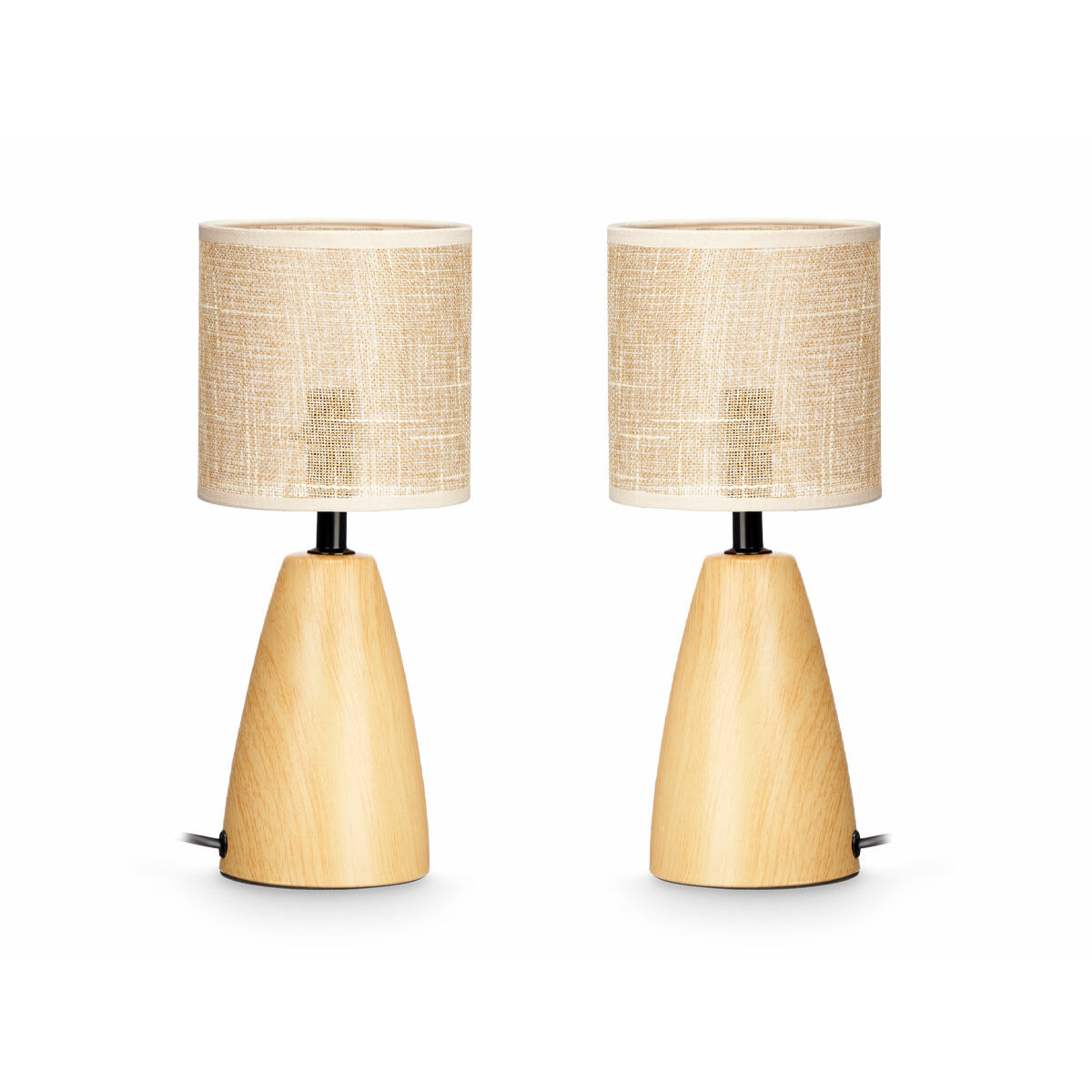 Lâmpada de mesa Gift Decor Castanho 60 W 2 Unidades