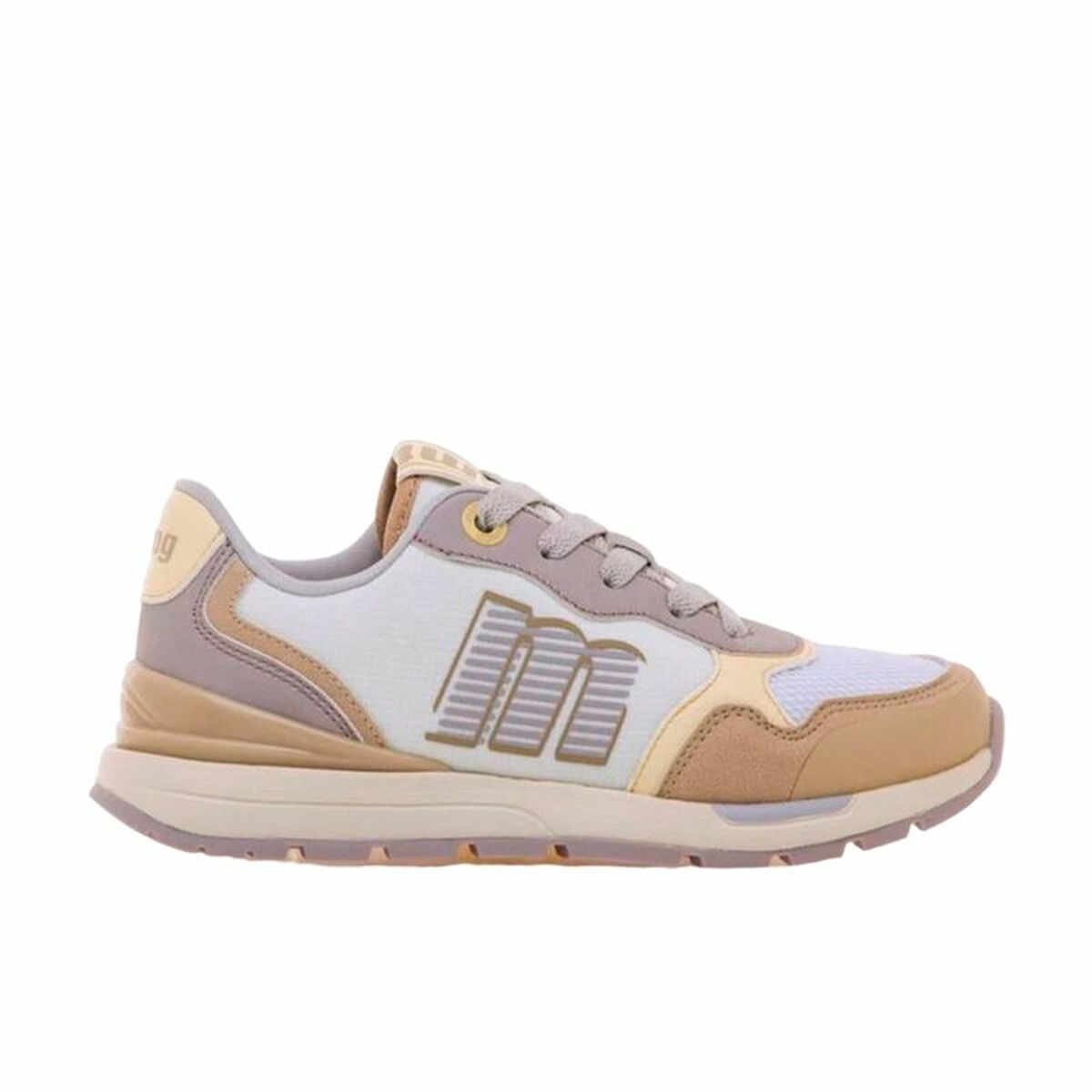 Ténis Casual Mustang Compact Branco Marrom claro