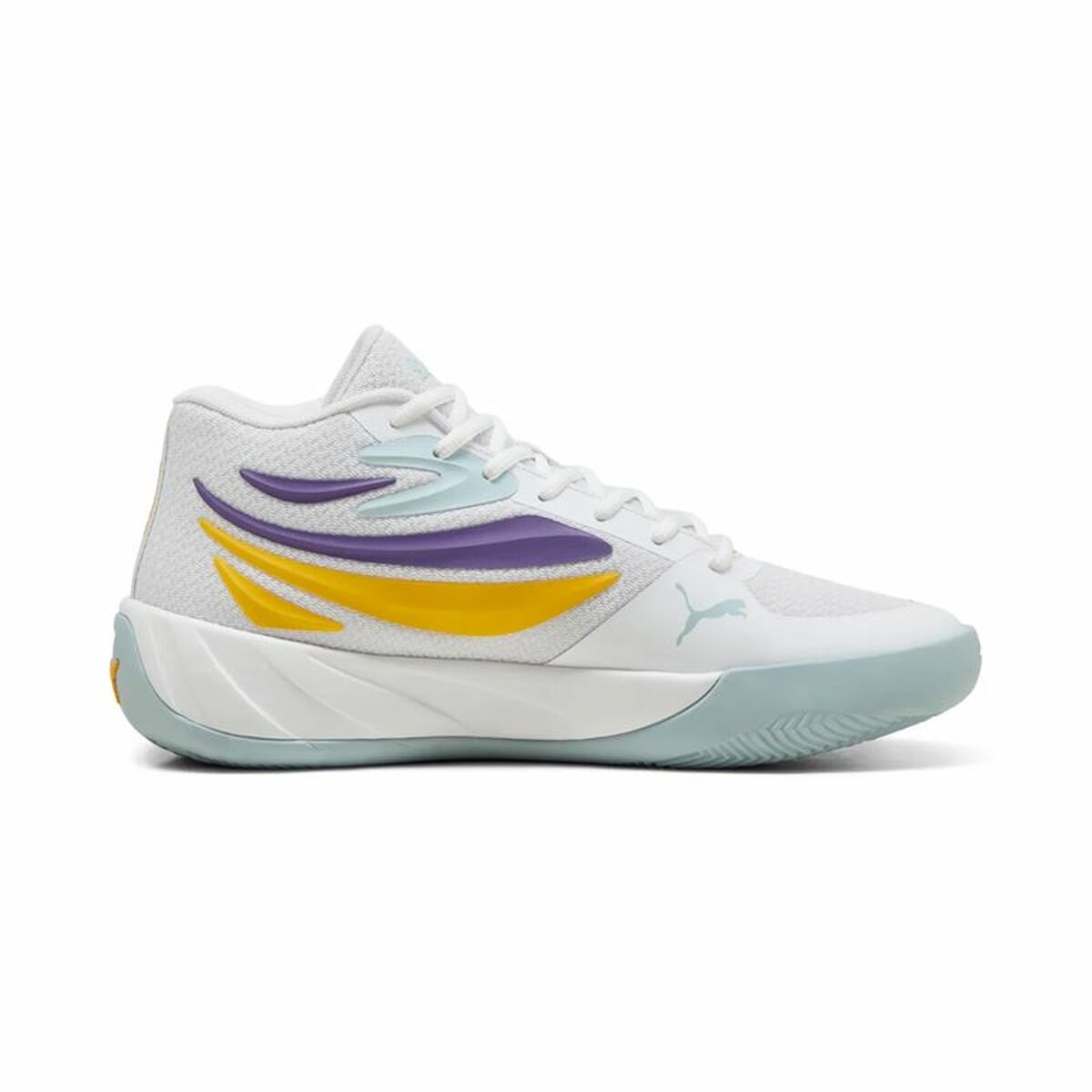 Sapatilhas de Basquetebol para Adultos Puma Court Pro Branco Amarelo