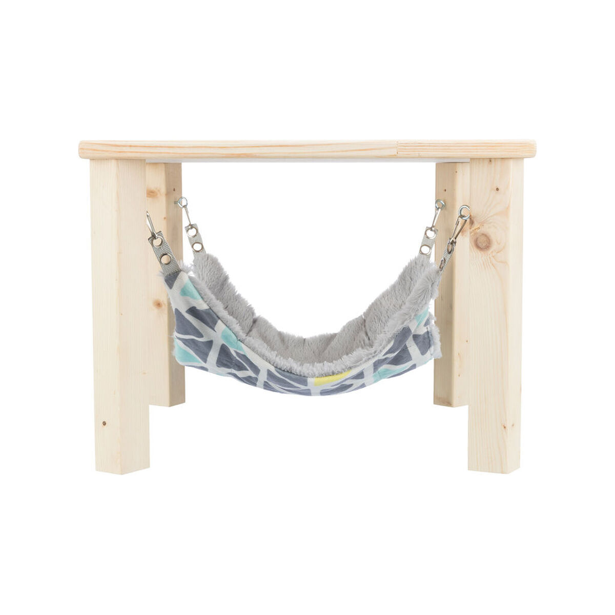 Cama de Rede Trixie Cinzento Pêssego 37 × 29 × 37 cm Madeira