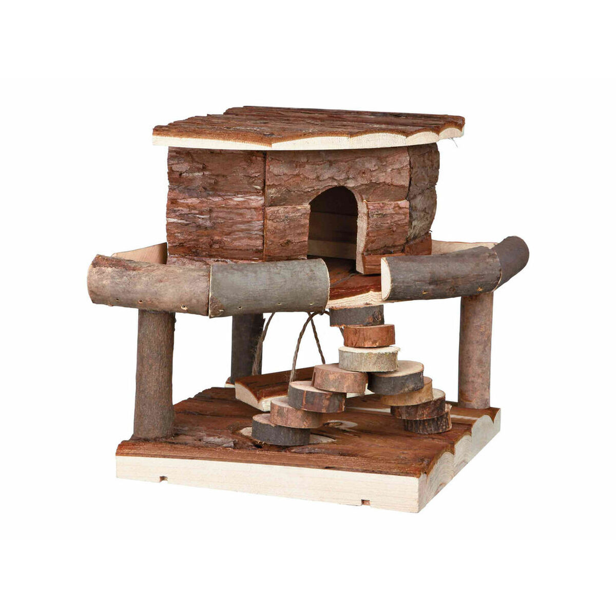 Casita Trixie Madeira Moderno 19 × 20 × 19 CM Castanho