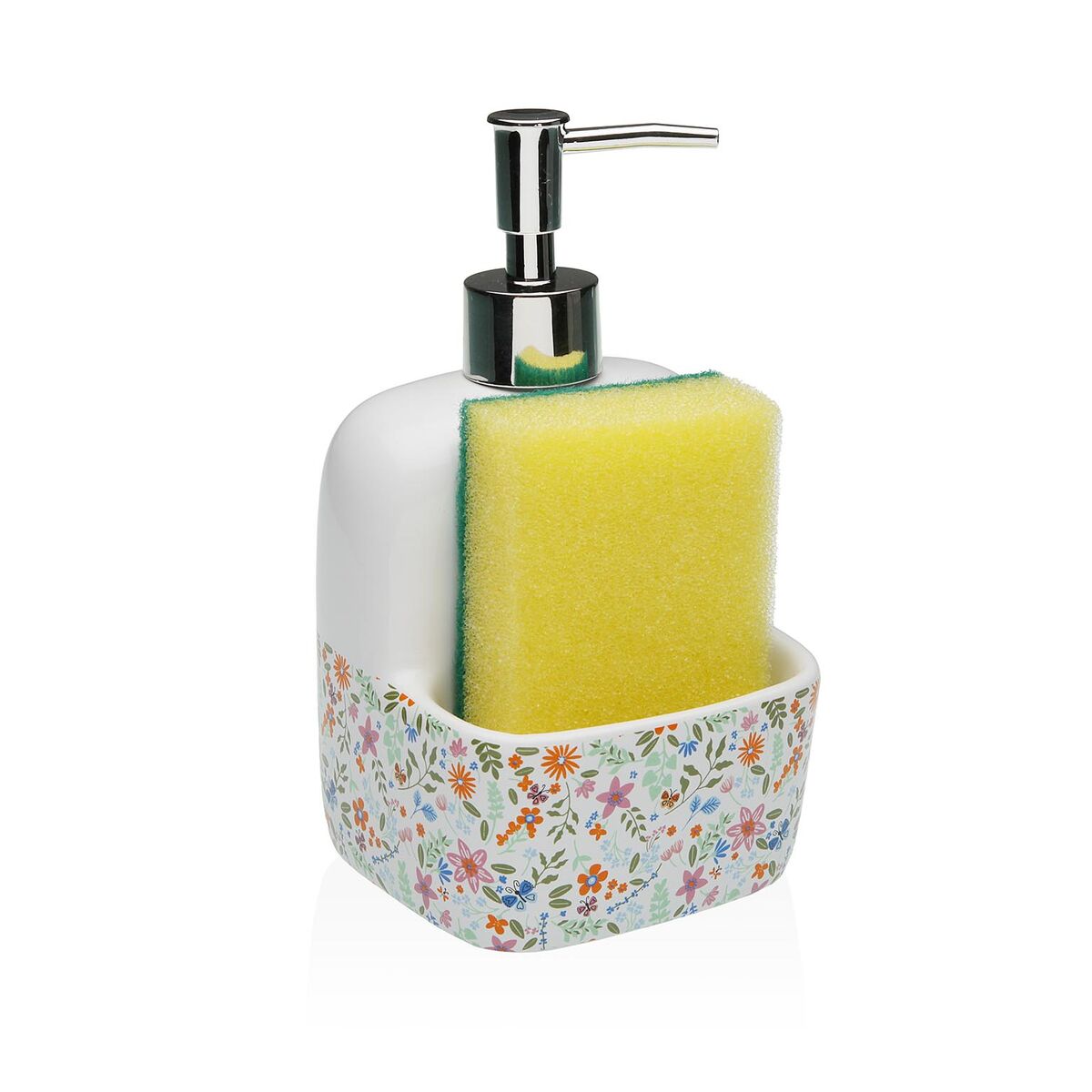 Dispensador de Sabão Versa Cerâmica Bloemen 9,4 x 17,8 x 10,5 cm