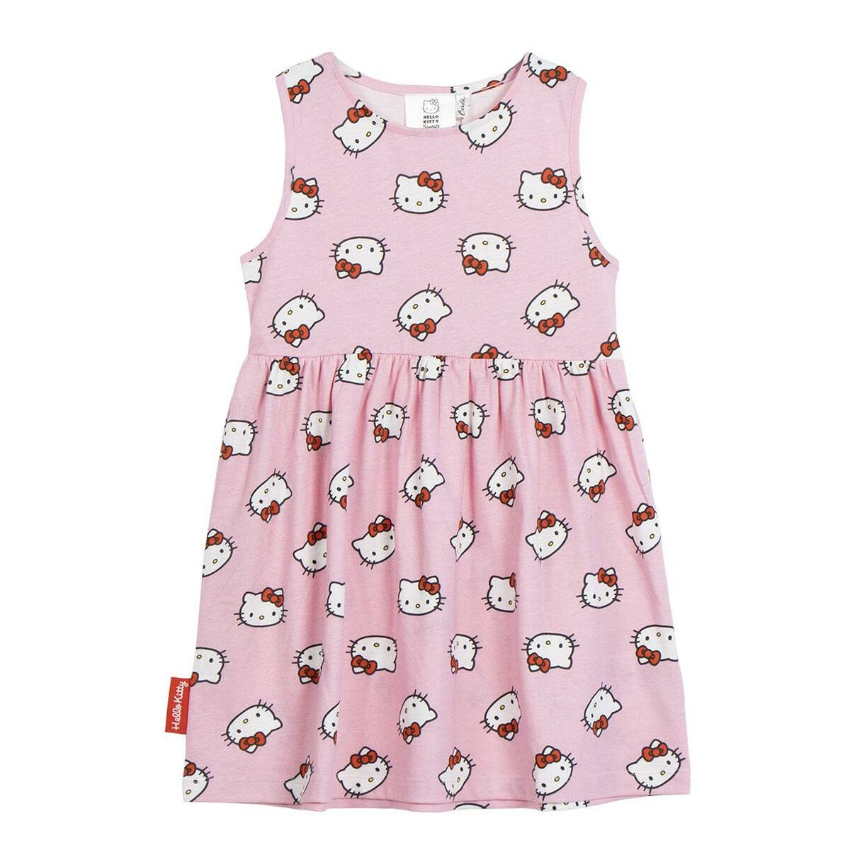 Vestido Hello Kitty Cor de Rosa
