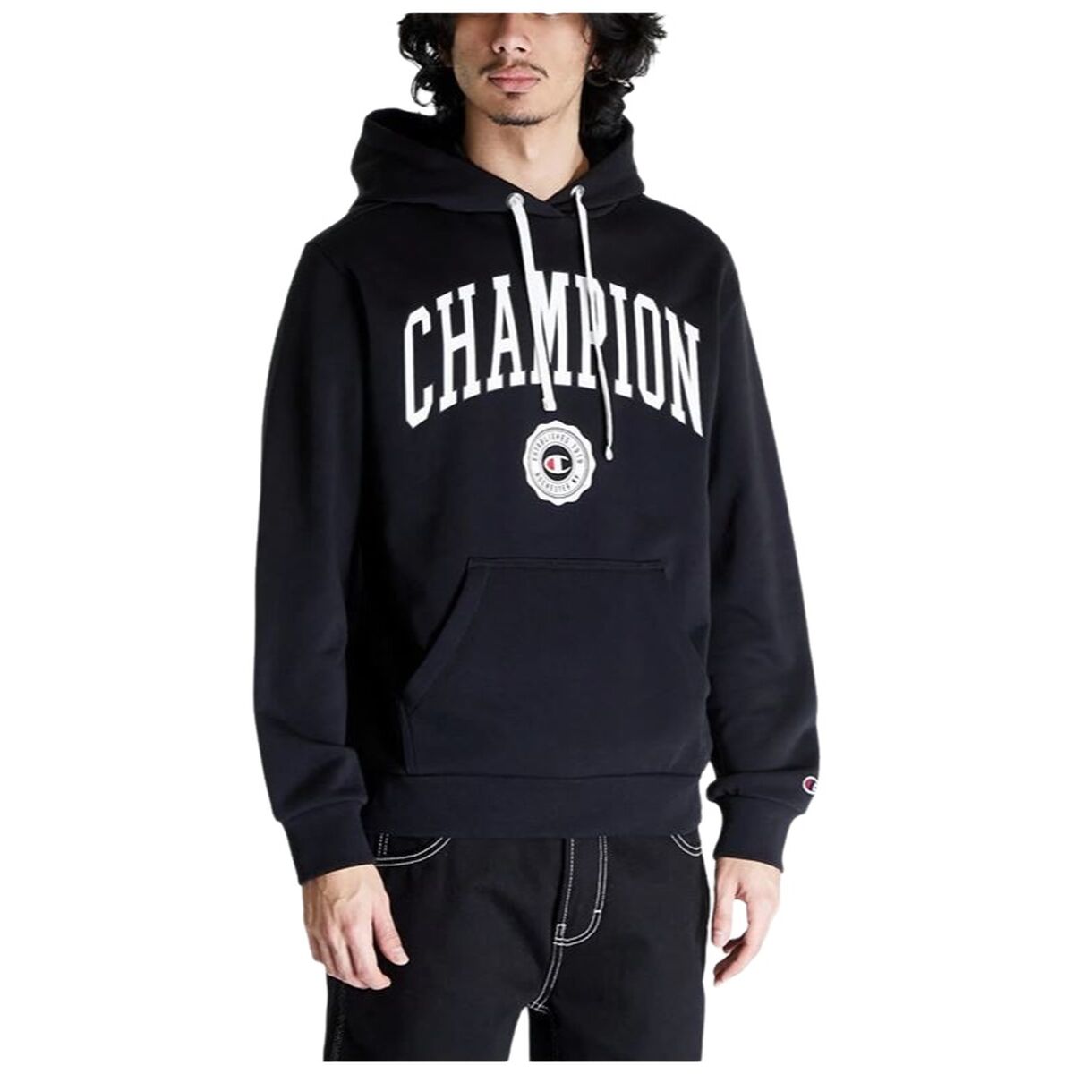 Polar com Capuz Homem Champion Preto