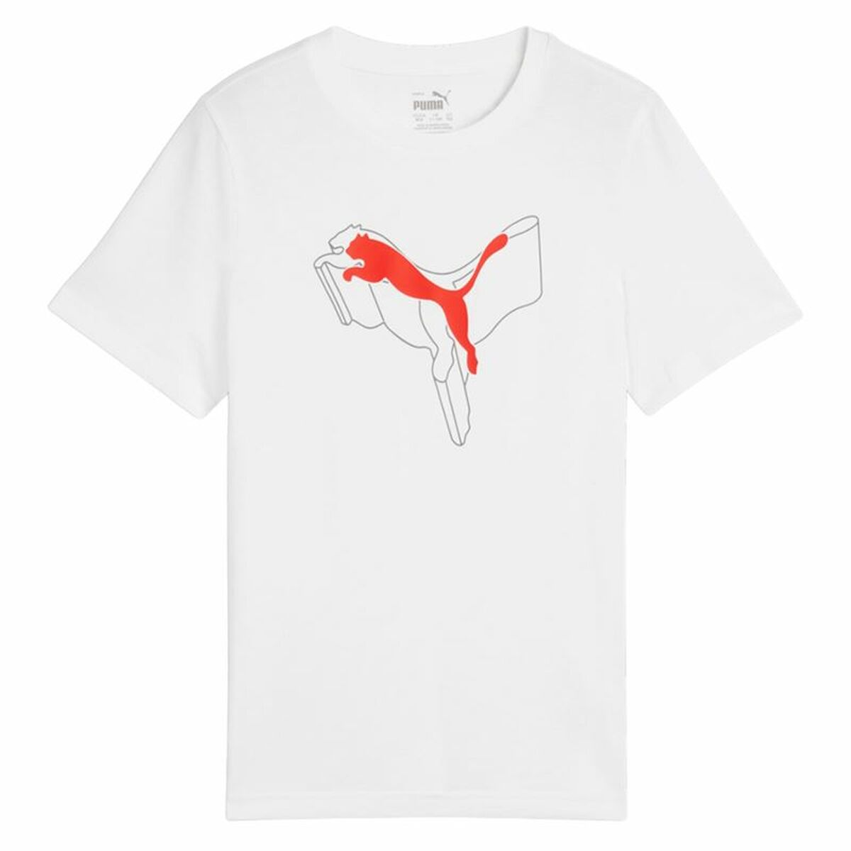 Camisola de Manga Curta Infantil Puma Essentials+ Logo Lab Graphic