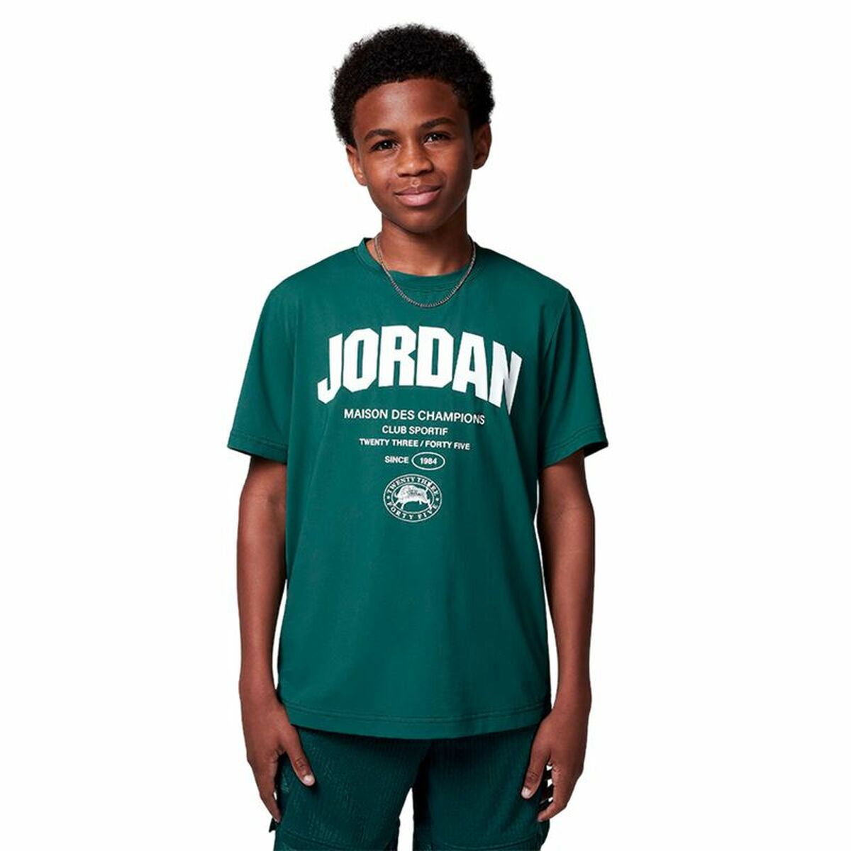 Camisola de Manga Curta Infantil Jordan Jdb Des Champions