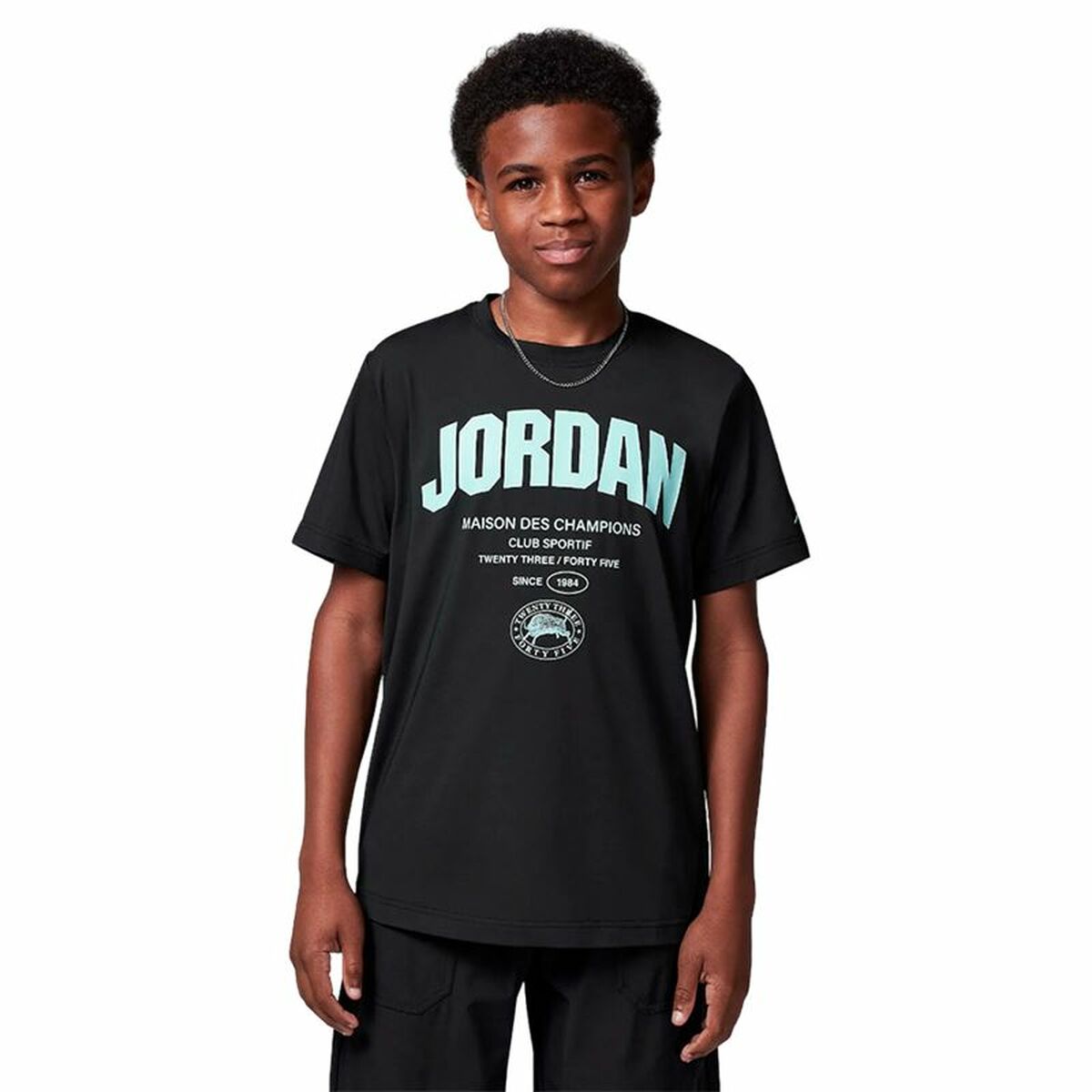 Camisola de Manga Curta Infantil Jordan Jdb Des Champions