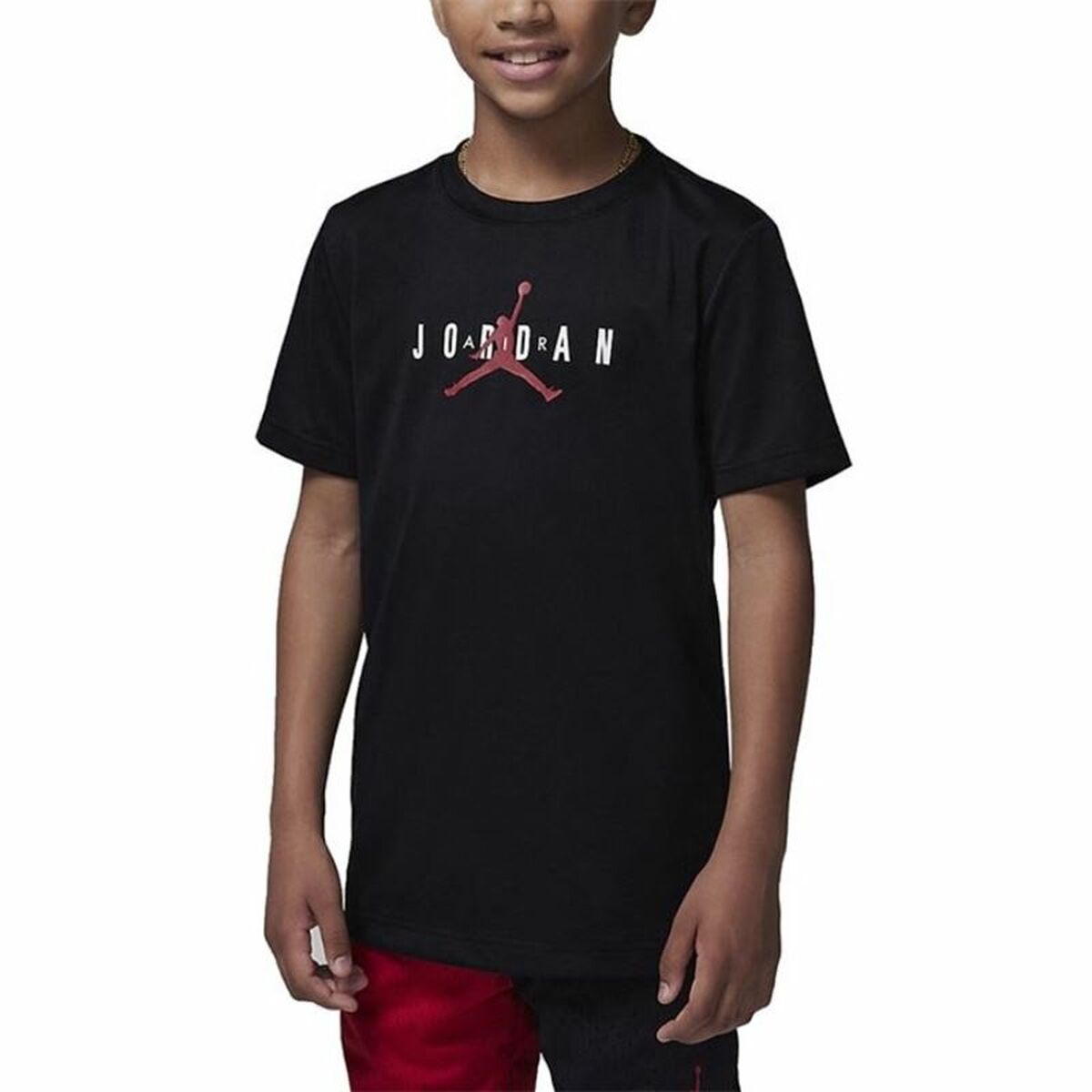 Camisola de Manga Curta Infantil Jordan Jumpman Sustainable Preto