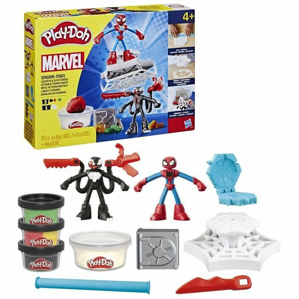 Jogo de Plasticina Play-Doh Spider-Man Slash Attack Multicolor