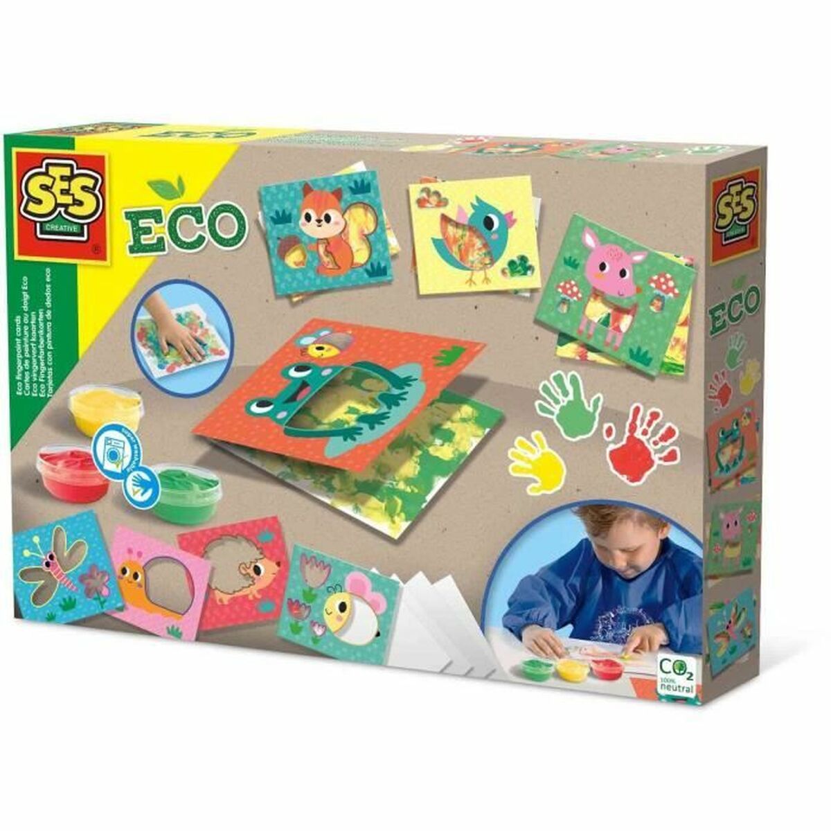 Conjunto de Desenho SES Creative Eco Finger Paint Cards