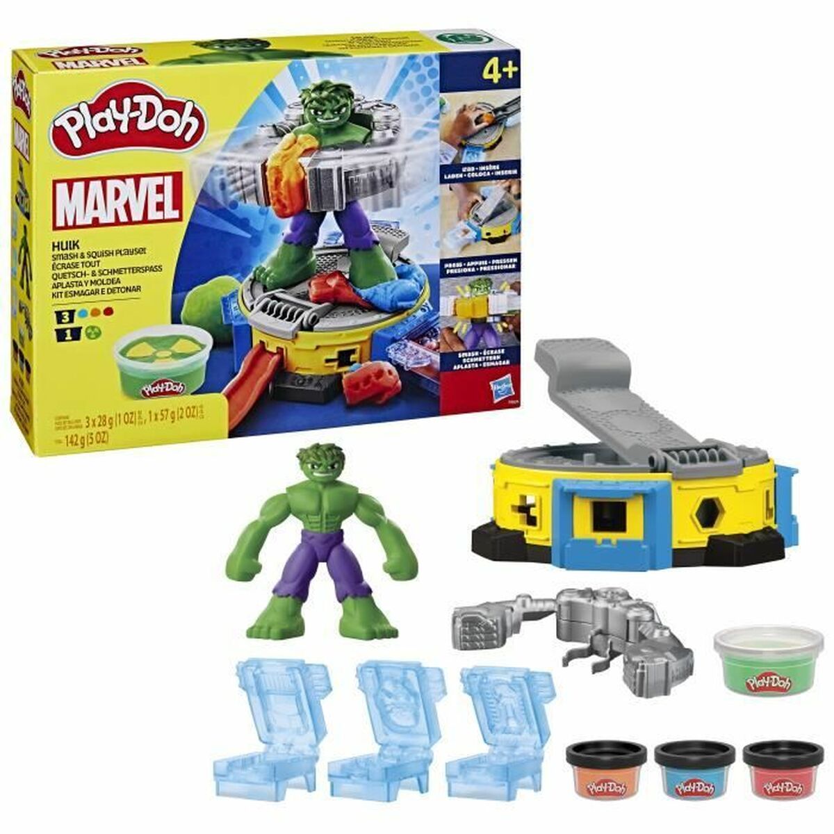 Jogo de Plasticina Play-Doh Hulk Smash It All Multicolor