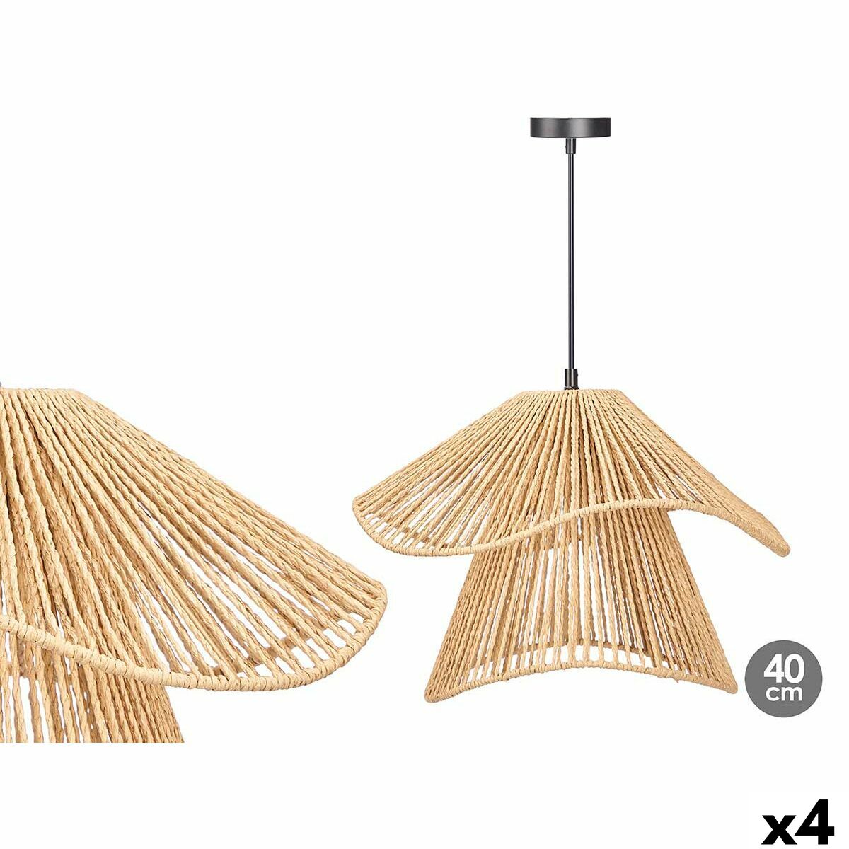 Candeeiro de teto Gift Decor Preto Natural Metal Papel 40 W 41 x 30 x 41 cm (4 Unidades)