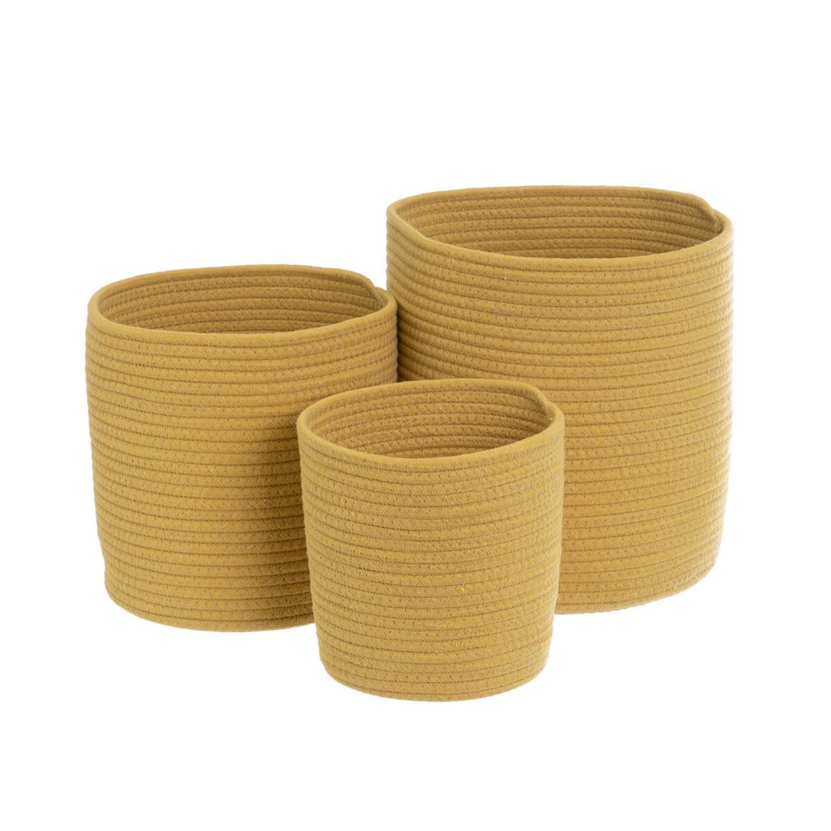 Conjunto de Cestos Amarelo 27 L (3 Unidades)