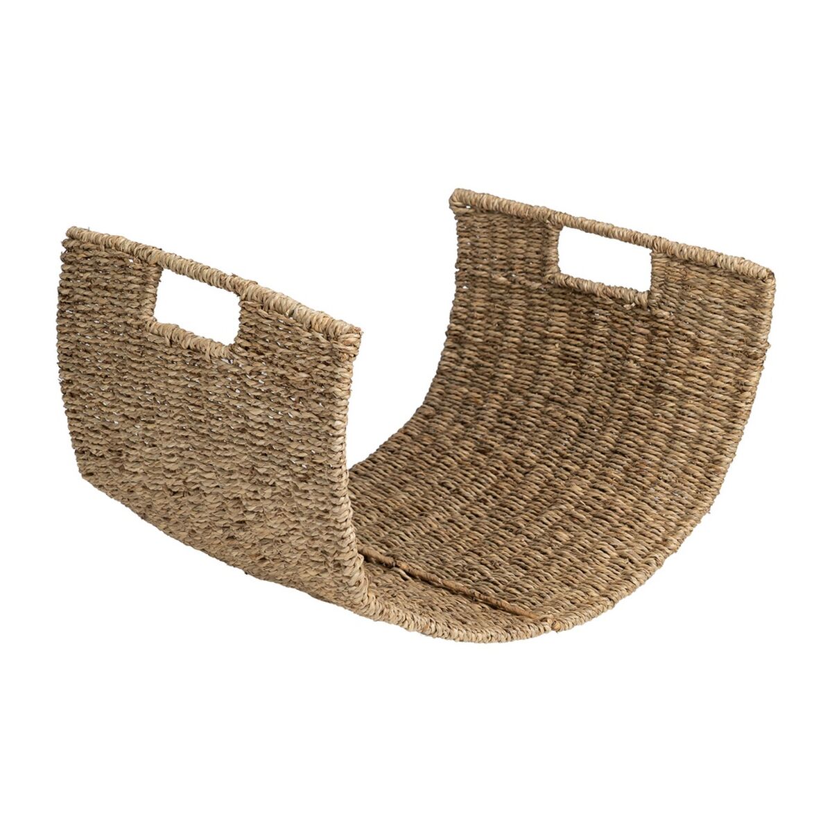 Suporte para Lenha Natural Ferro Algas marinhas 45 x 35 x 25 cm