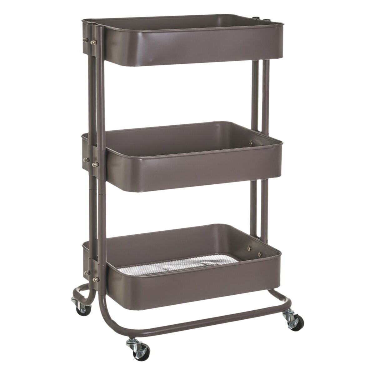 Carrinho de Vegetais Cinzento Metal 44 x 36 x 73 cm