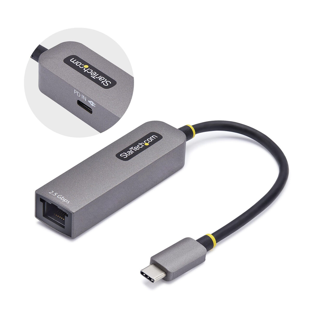 Cabo USB Startech 2GPD3-USB-C-ETHERNET Cinzento