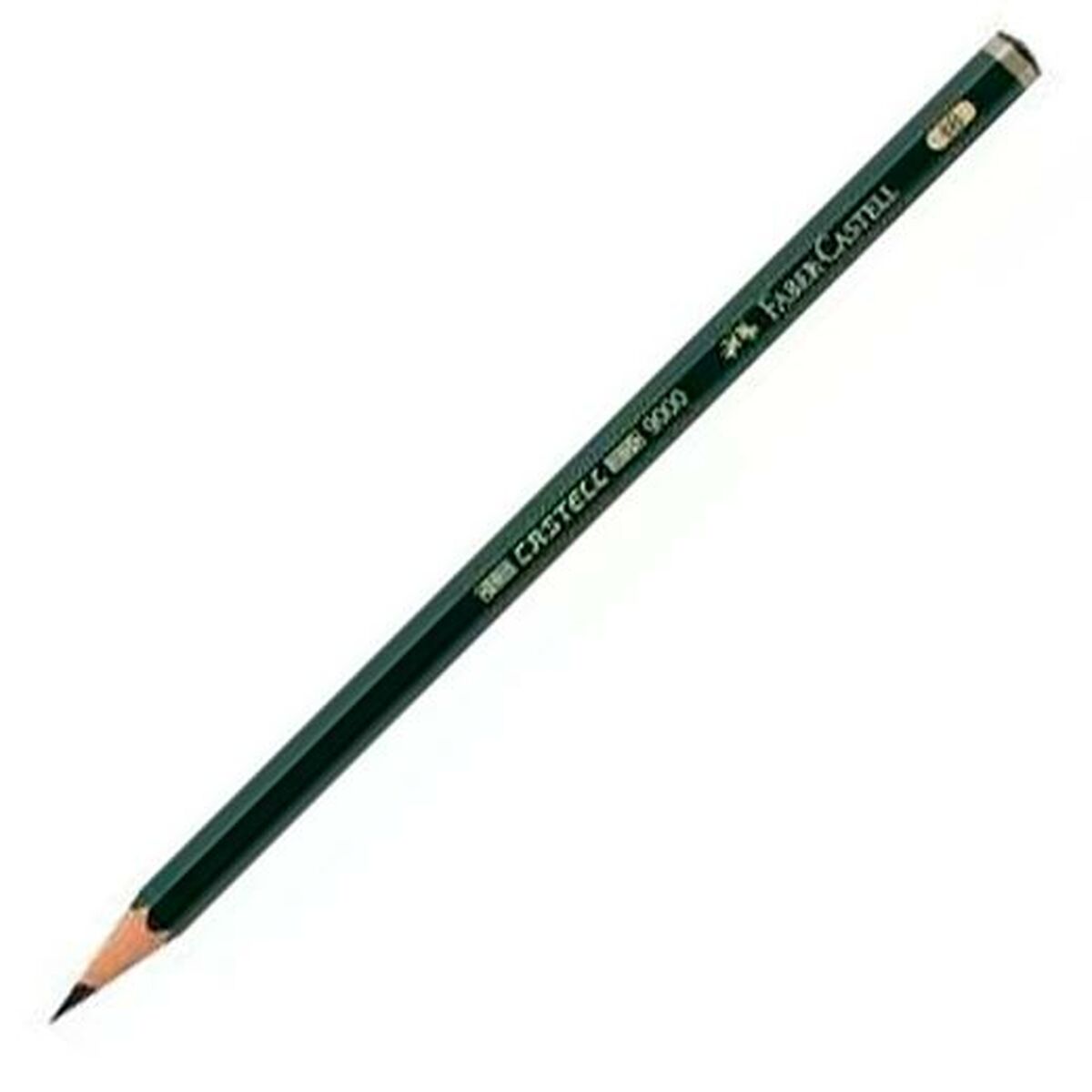 Lápis Faber-Castell 119006 Sextavado 6B Preto Verde Ecológico (12 Unidades)