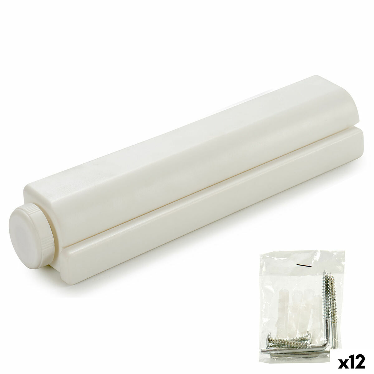 Estendal Kipit Branco Nylon Polipropileno 34,5 x 6 x 6 cm Extensível (12 Unidades)