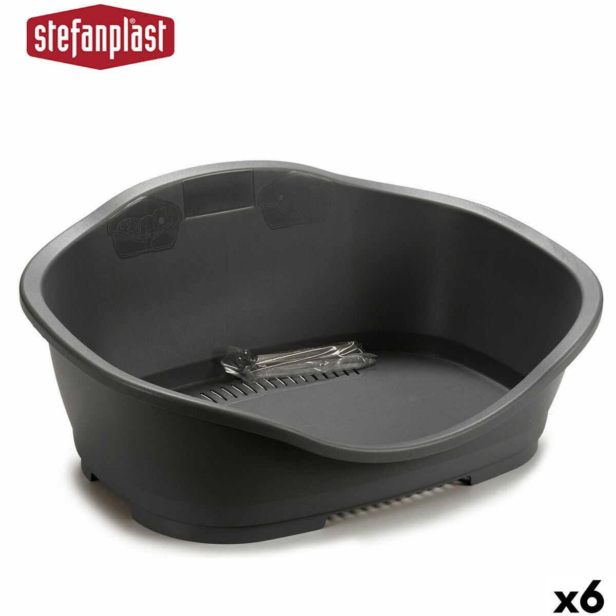Cama para animal de estimação Stefanplast Cinzento Plástico 68 x 27,5 x 49 cm 6 Unidades
