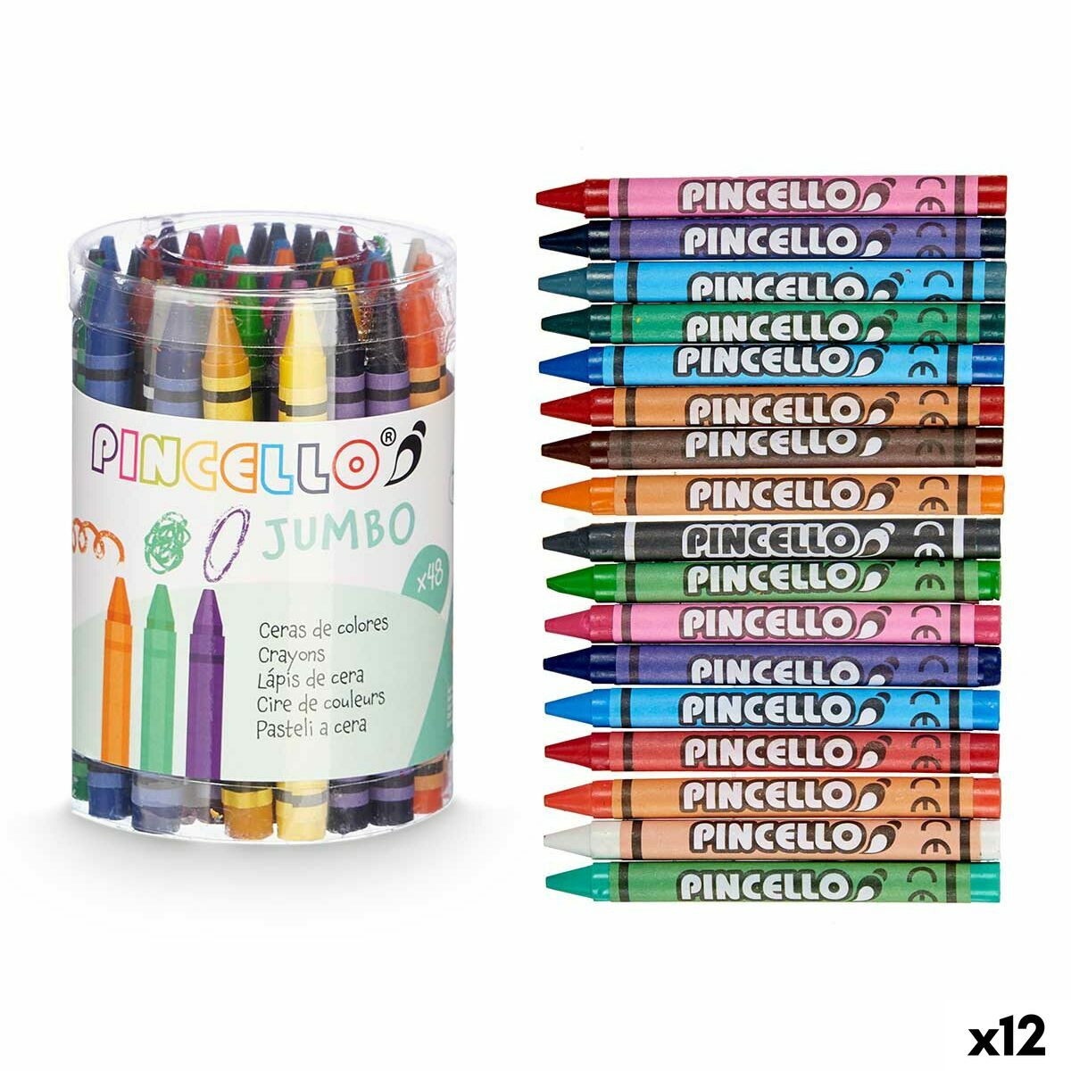 Ceras de cores Pincello (12 Unidades)