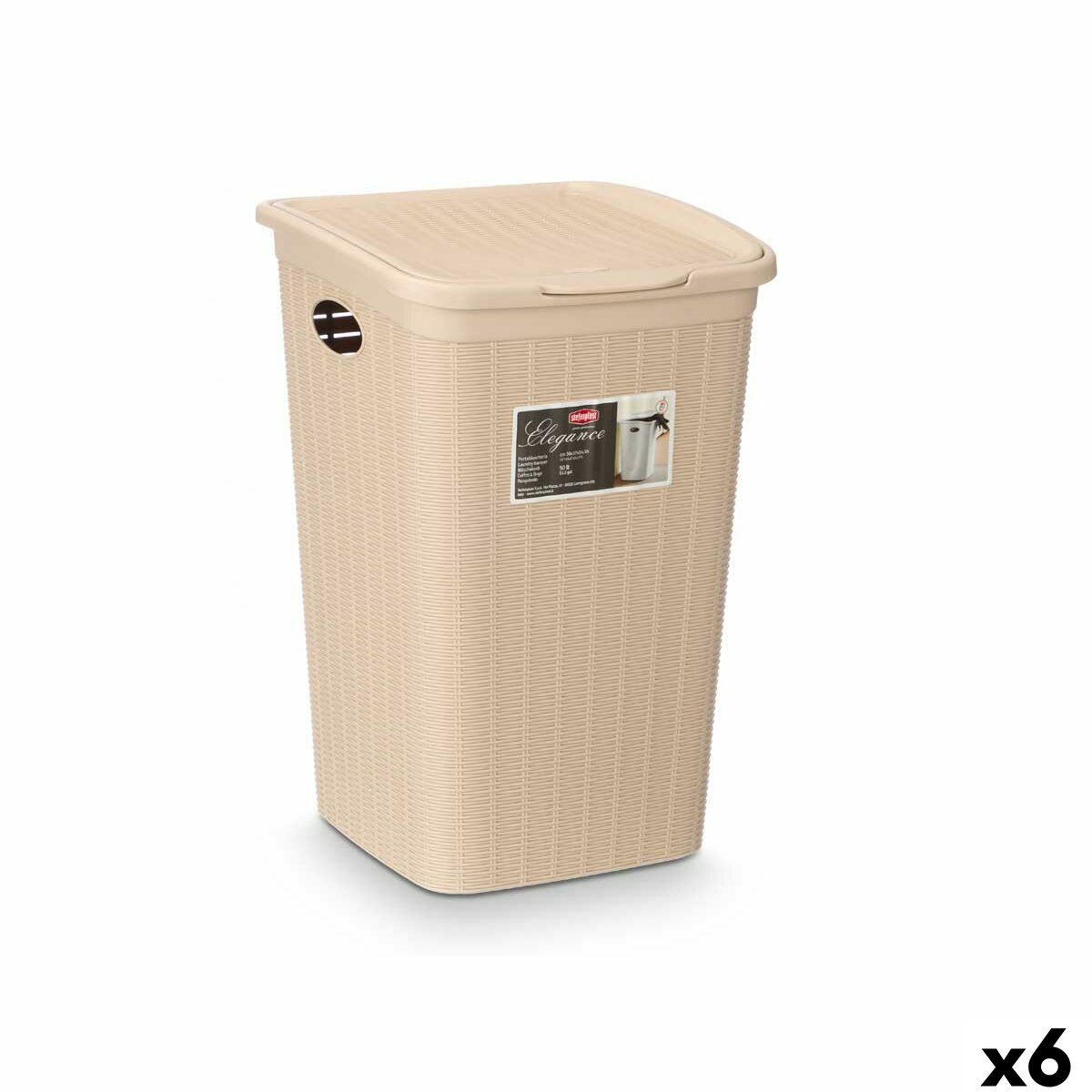 Contentor Stefanplast Creme Plástico 50 L 36 x 54,5 x 38 cm (6 Unidades)