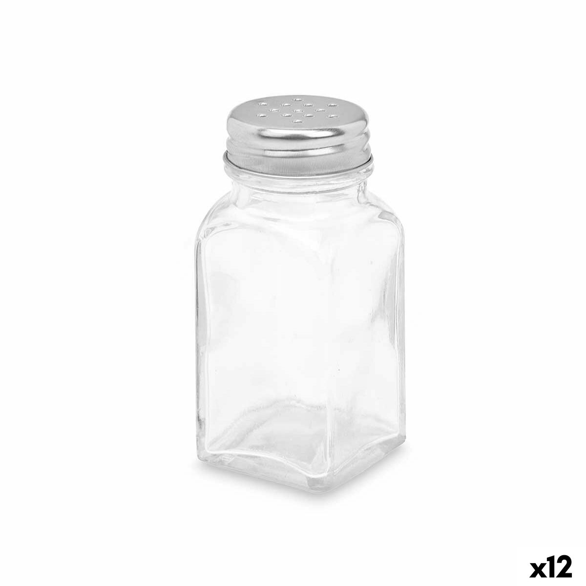Saleiro Vivalto Transparente Metal Vidro 4 x 9 x 4 cm (12 Unidades)