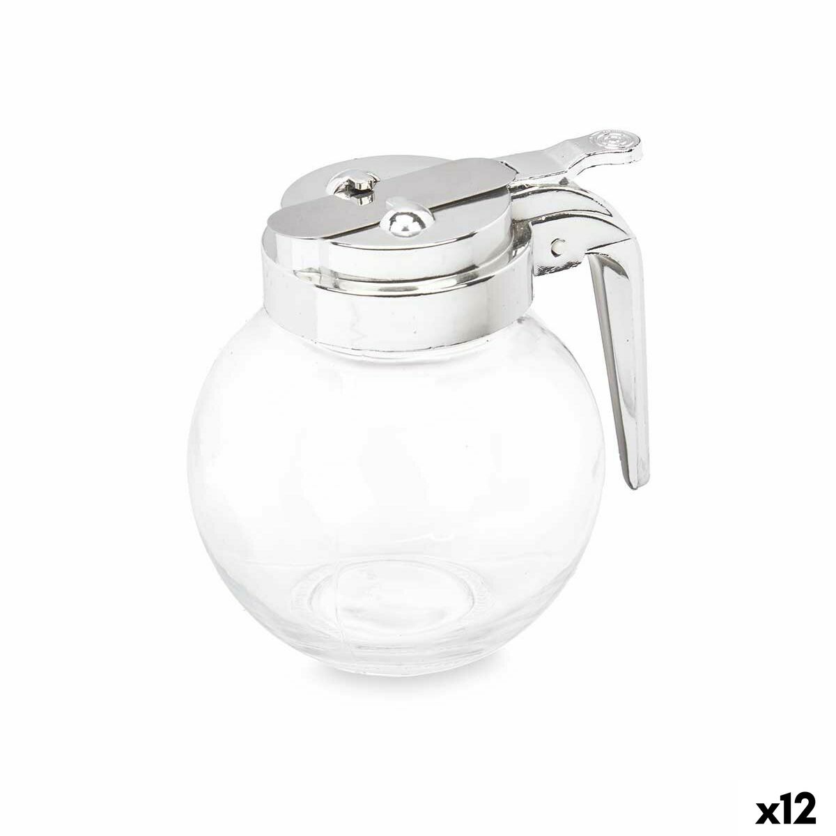 Galheteiro Vivalto Transparente Metal Vidro Plástico 260 ml 10,3 x 10 x 9 cm (12 Unidades)