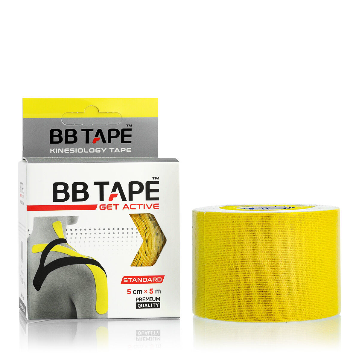 Fita cinesiológica Get Active Amarelo 5 cm x 5 mm