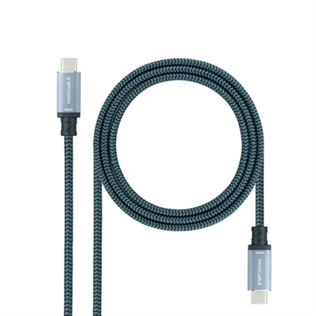 Cabo USB-C 3.1 NANOCABLE 10.01.4102-COMB Preto 2 m