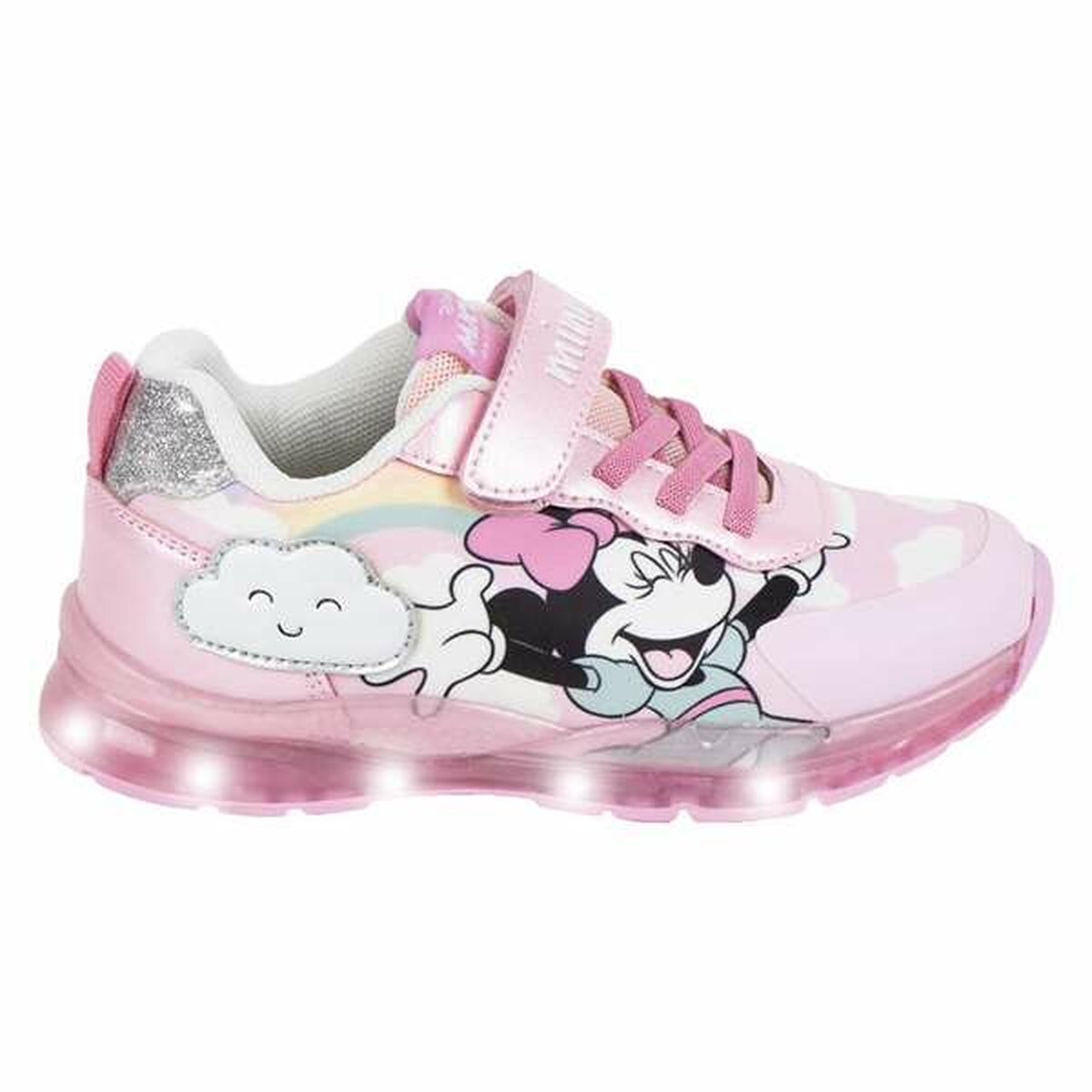 Sapatilhas Desportivas com LED Minnie Mouse Cor de Rosa