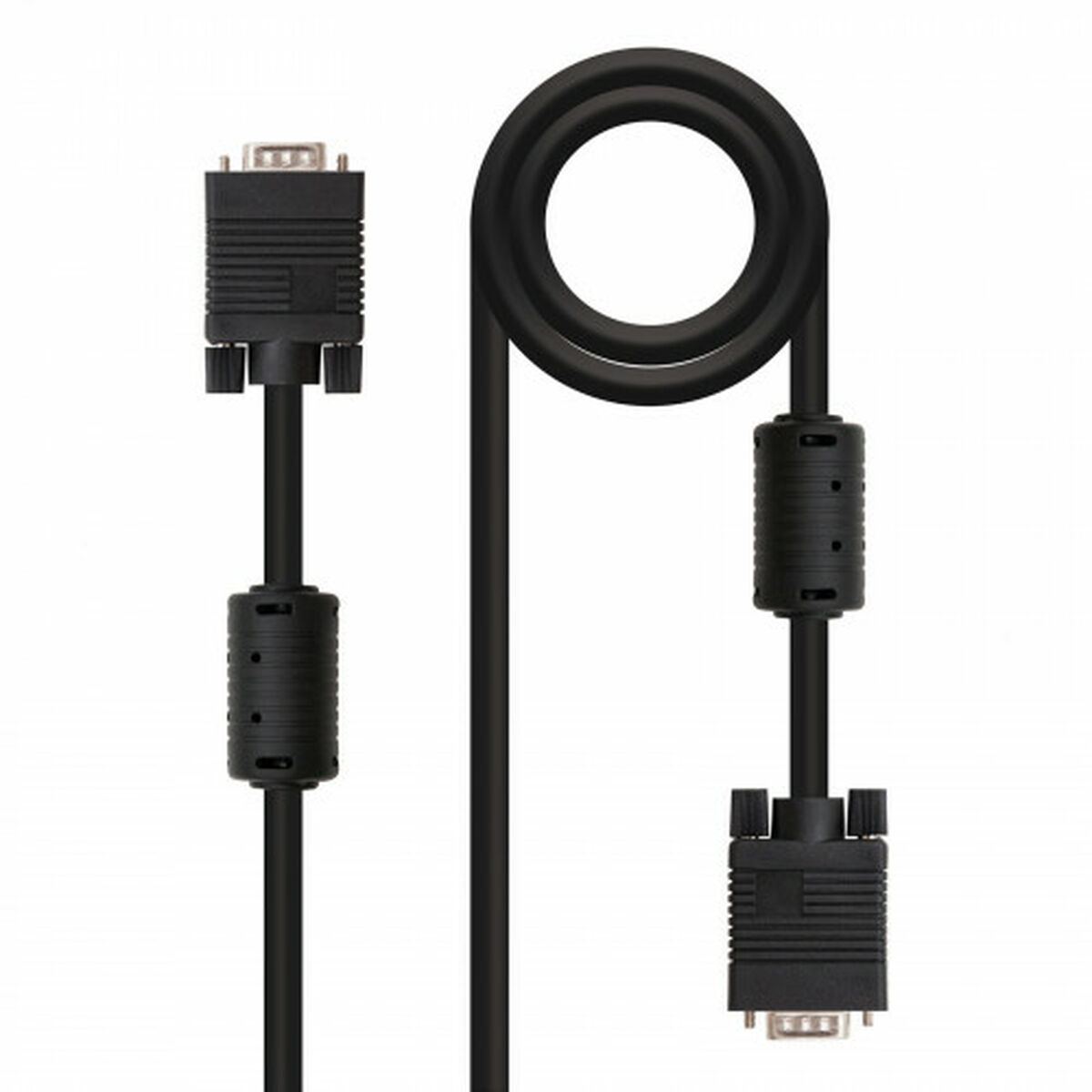 Cabo VGA NANOCABLE HDB15/M-HDB15/M Preto 3 m