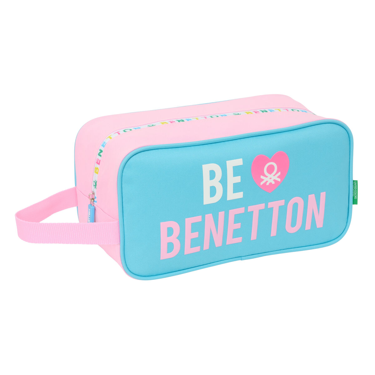 Bolsa para Sapatos de Viagem Benetton Unique Cor de Rosa Turquesa 29 x 15 x 14 cm