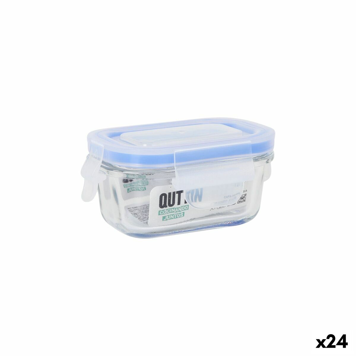Lancheira Inde Quttin Retangular 120 ml 11 x 8 x 5,1 cm (24 Unidades)